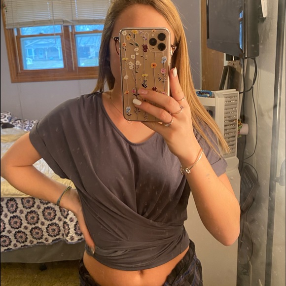 Mauve Wrap Around Tee - Picture 2 of 3